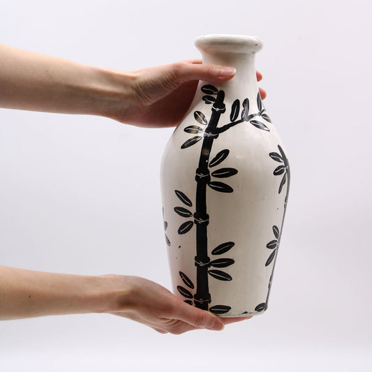 Bamboo Motif Vase From Lombok