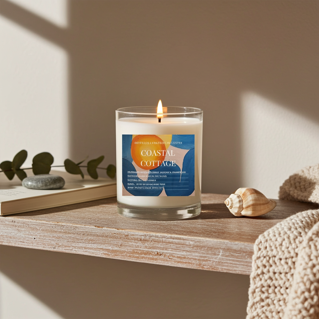 Handmade Art Candle | Scented Soy Wax | Original Artwork Print | Gift for Her