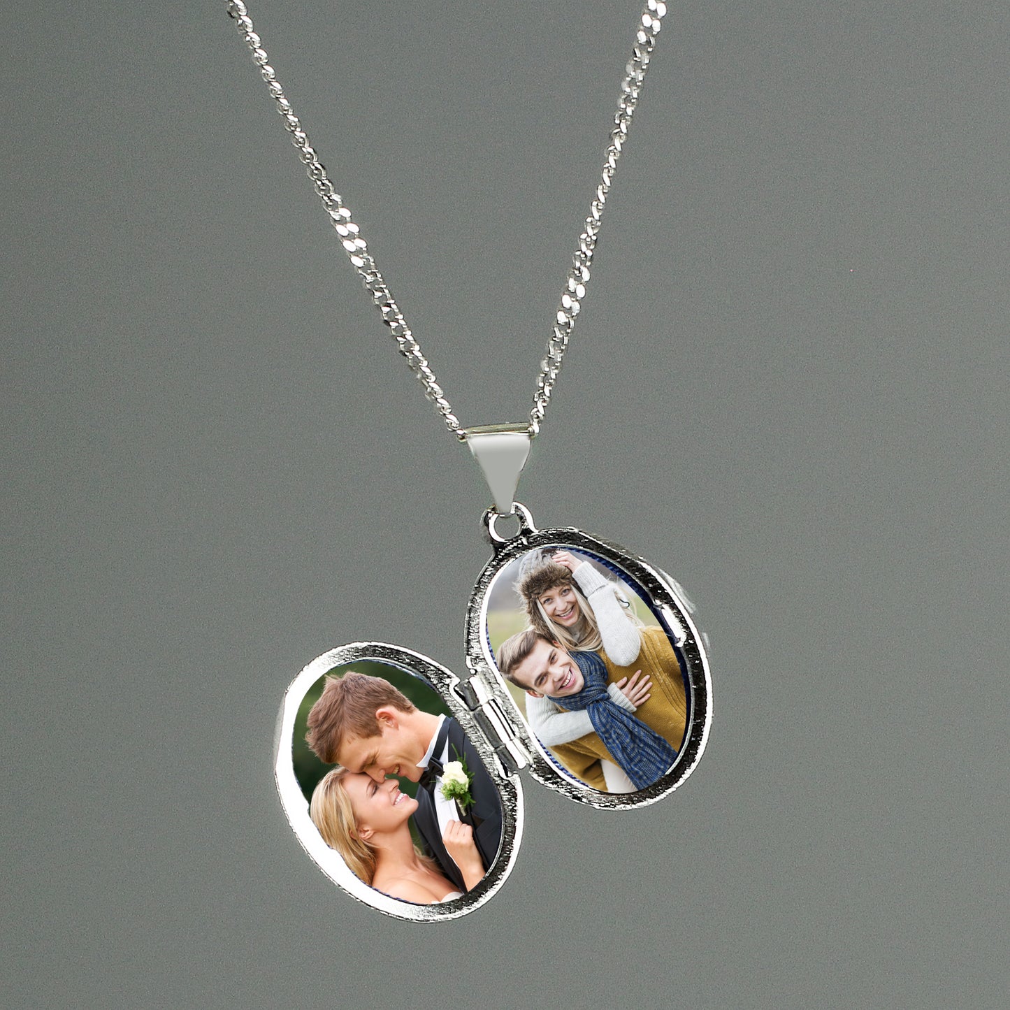 Personalised Sterling Silver Oval Locket | Engraved Name & Photo Keepsake Gift Box - Artfully Curated Creations and identify whats in the image