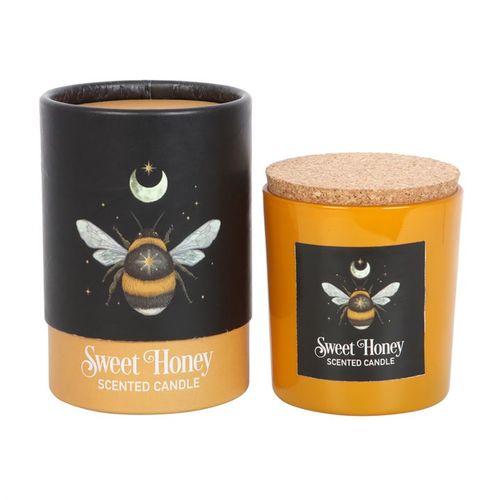 Sweet Honey Scented Candle Forest Bee Paraffin Wax 25hr Woodland Decor