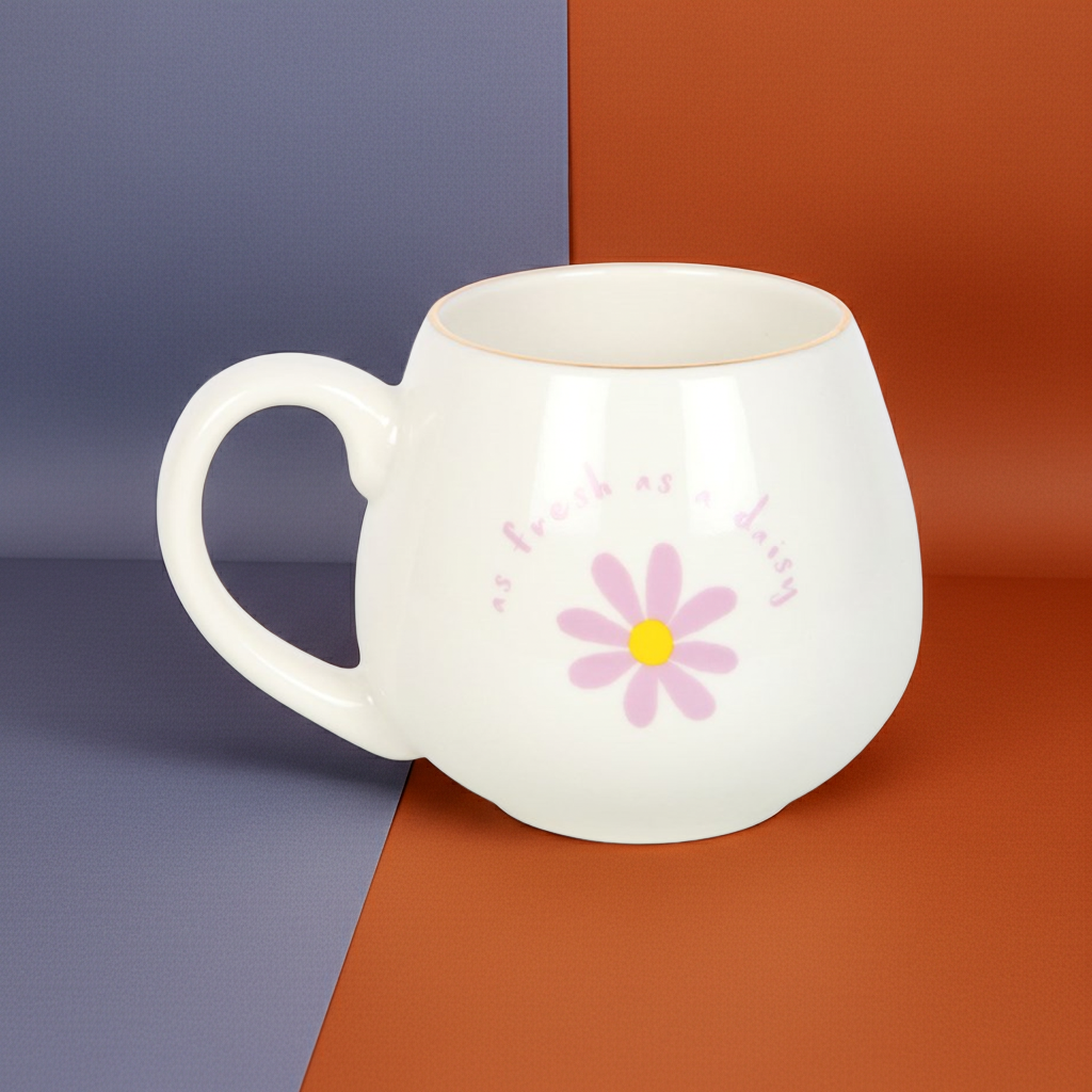 ‘As Fresh as a Daisy’ Mug | 500ml New Bone China Mug | Spring Floral Gift | Mother’s Day & Birthday Present
