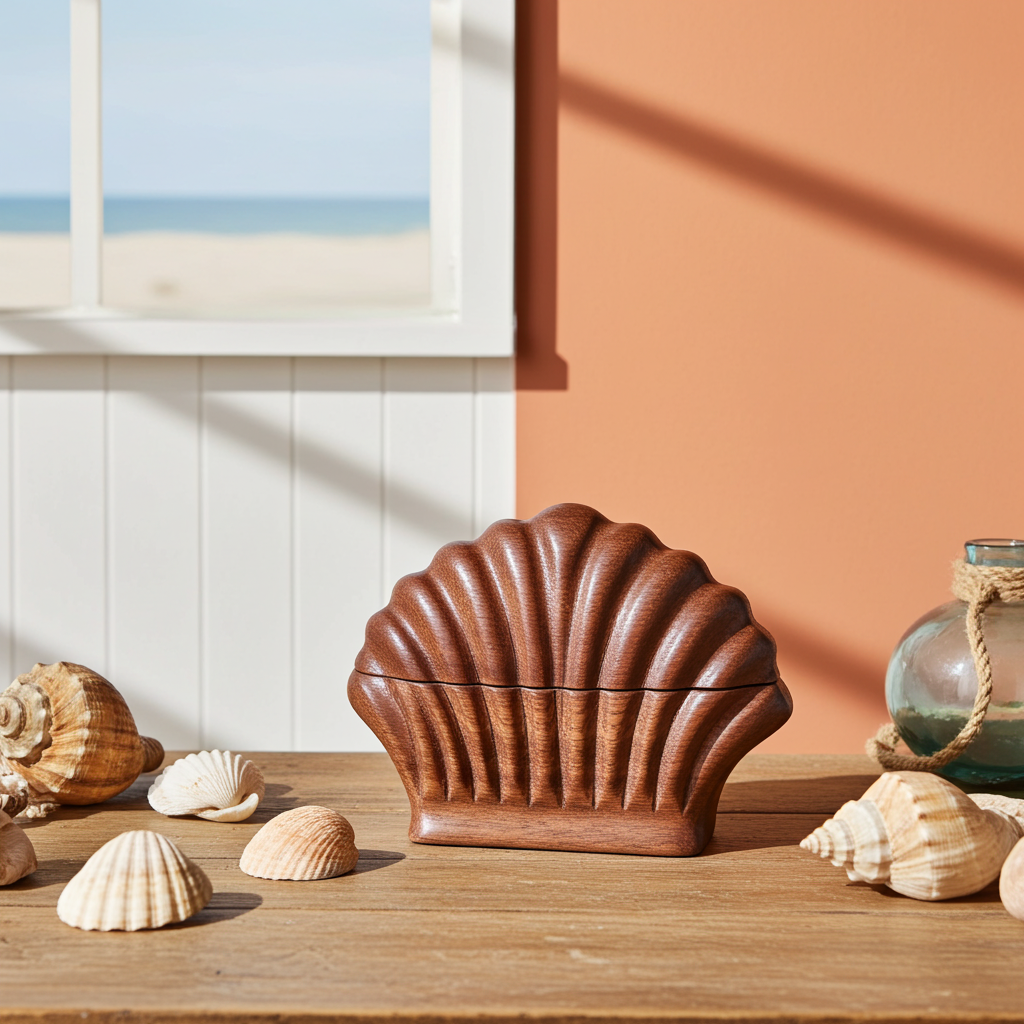 Bali Secret Trinket Storage Box - Sea Shell