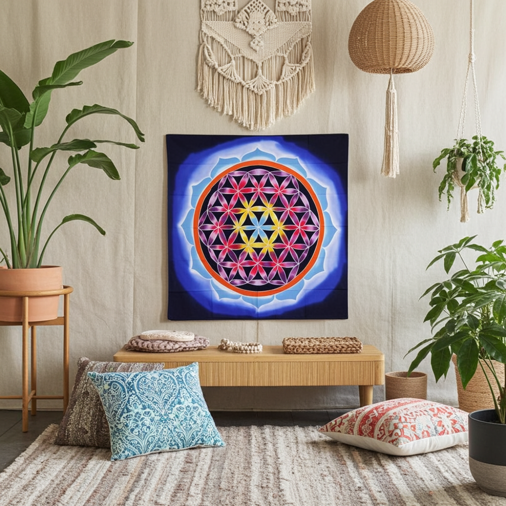 Flower Of Life & Love Wall Art