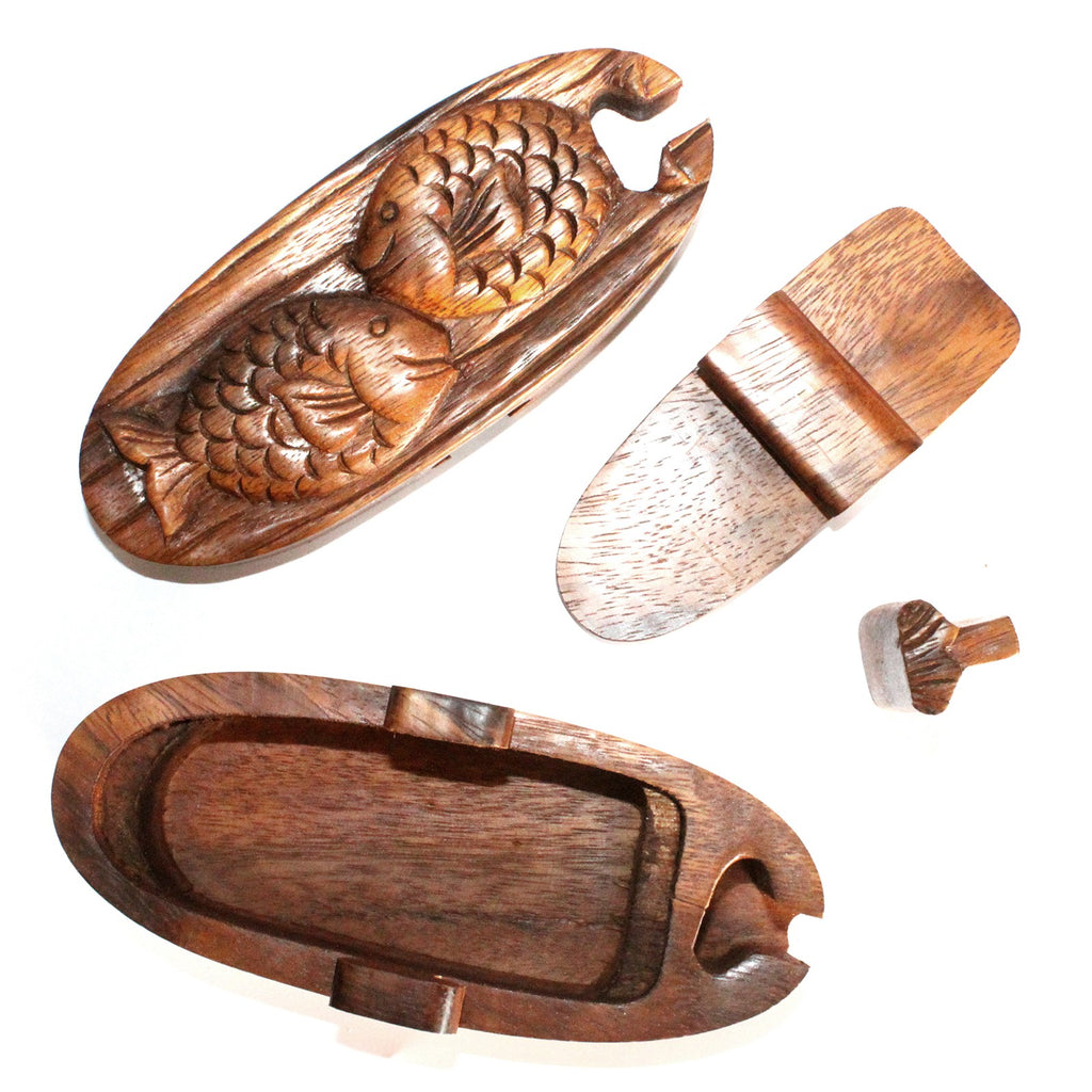 Bali Secret Trinket Storage Box - Twin Fish