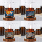 Art Candle Original Clay Artwork Scented Soy Wax in Amber Jar, Handmade Gift, Wedding Favor, Unique Home Décor Candle, Luxury Party Bag Gift