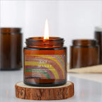 Art Candle Original Clay Artwork Scented Soy Wax in Amber Jar, Handmade Gift, Wedding Favor, Unique Home Décor Candle, Luxury Party Bag Gift