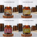 Art Candle Original Clay Artwork Scented Soy Wax in Amber Jar, Handmade Gift, Wedding Favor, Unique Home Décor Candle, Luxury Party Bag Gift