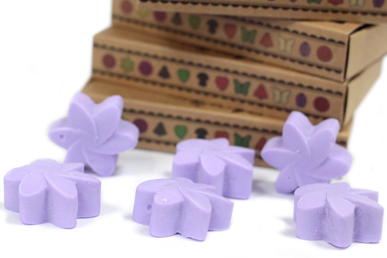 Flower Shaped Scented Box of 6 Wax Melts