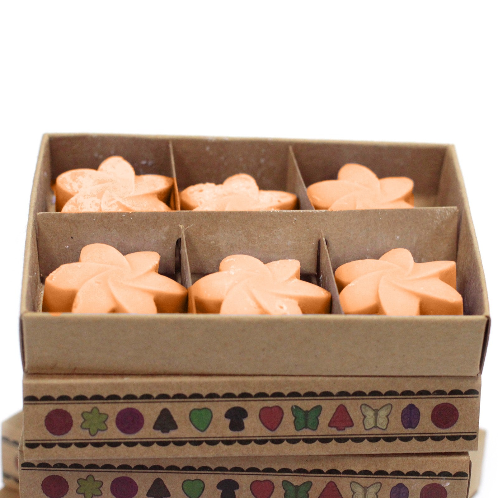 Flower Shaped Scented Box of 6 Wax Melts