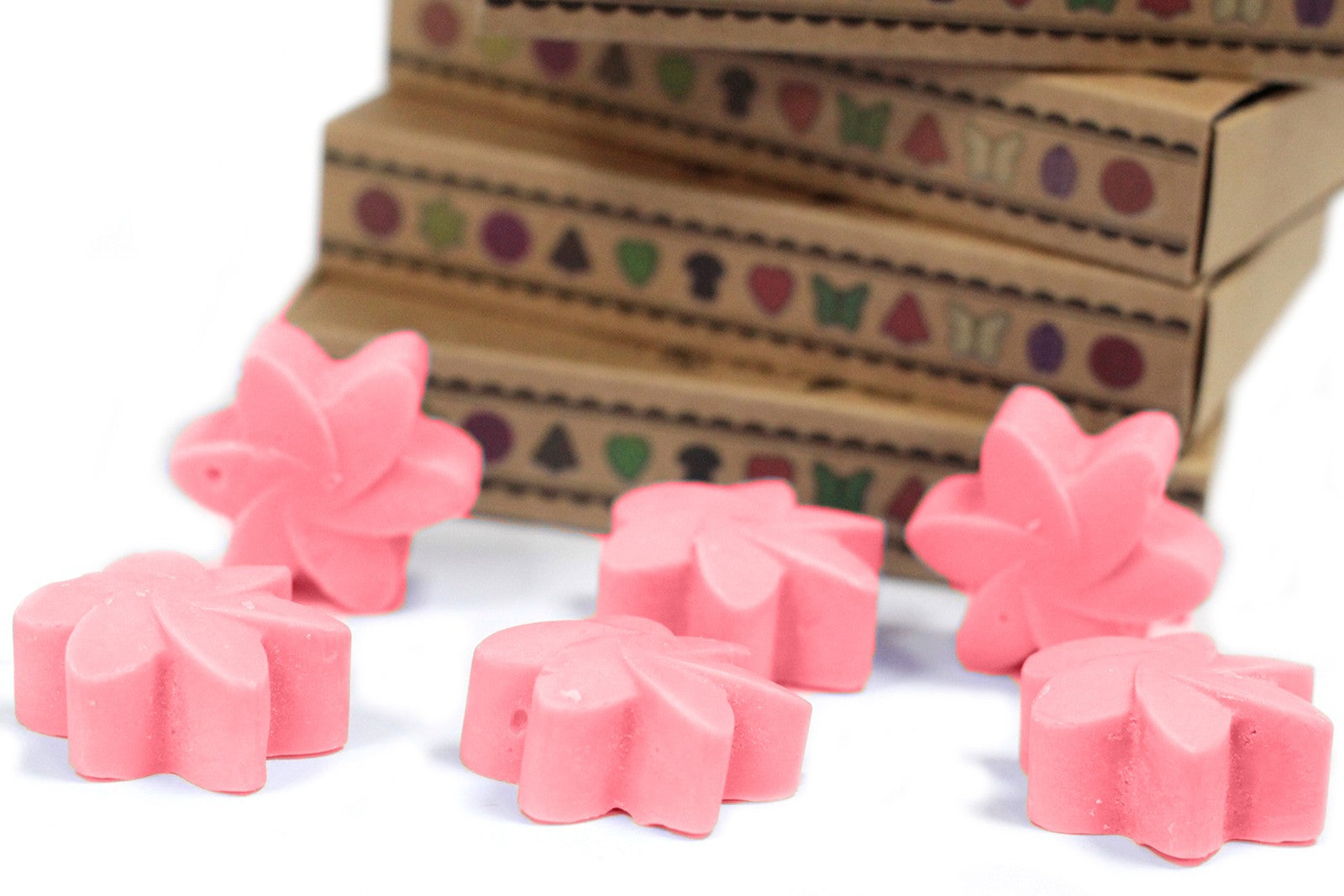 Flower Shaped Scented Box of 6 Wax Melts