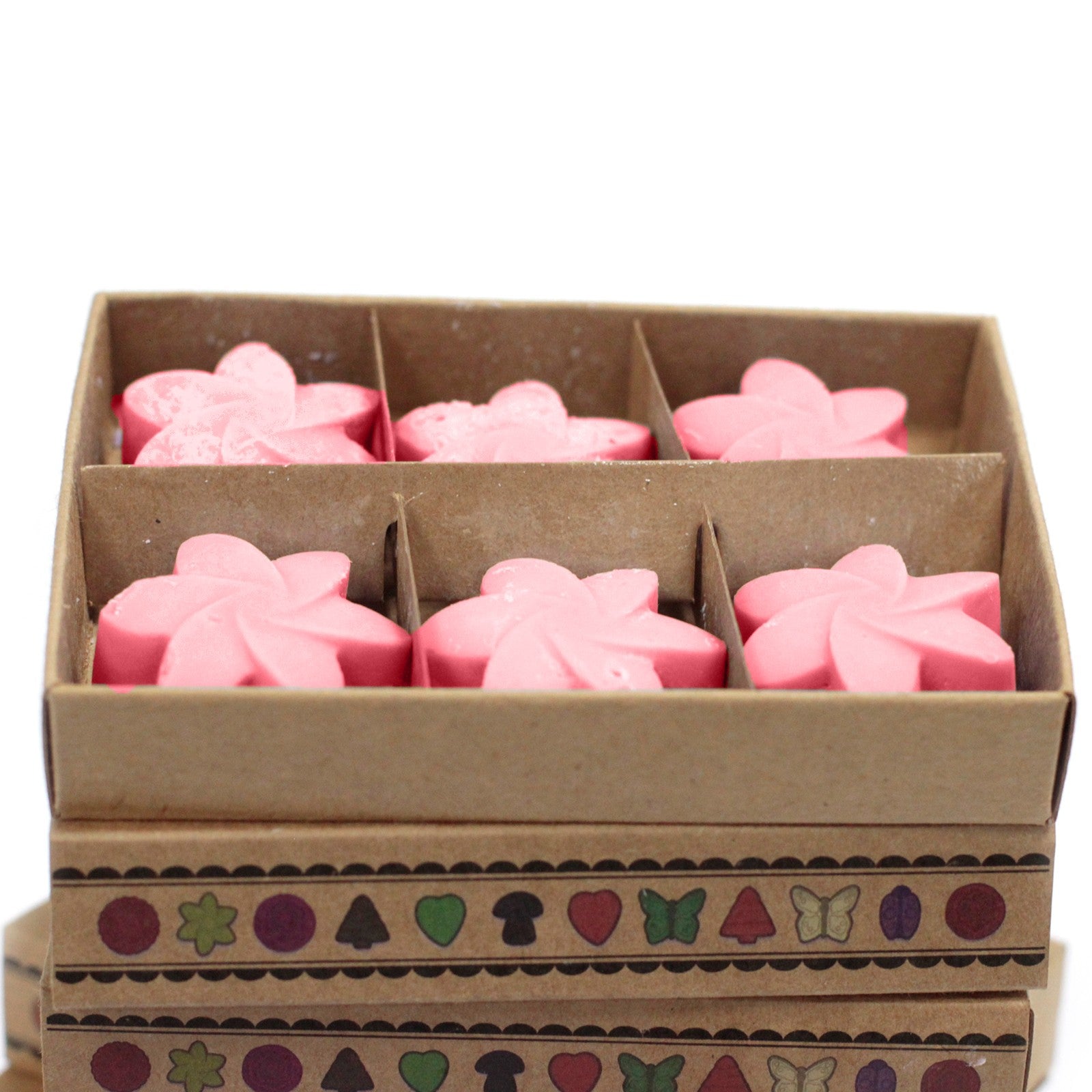 Flower Shaped Scented Box of 6 Wax Melts