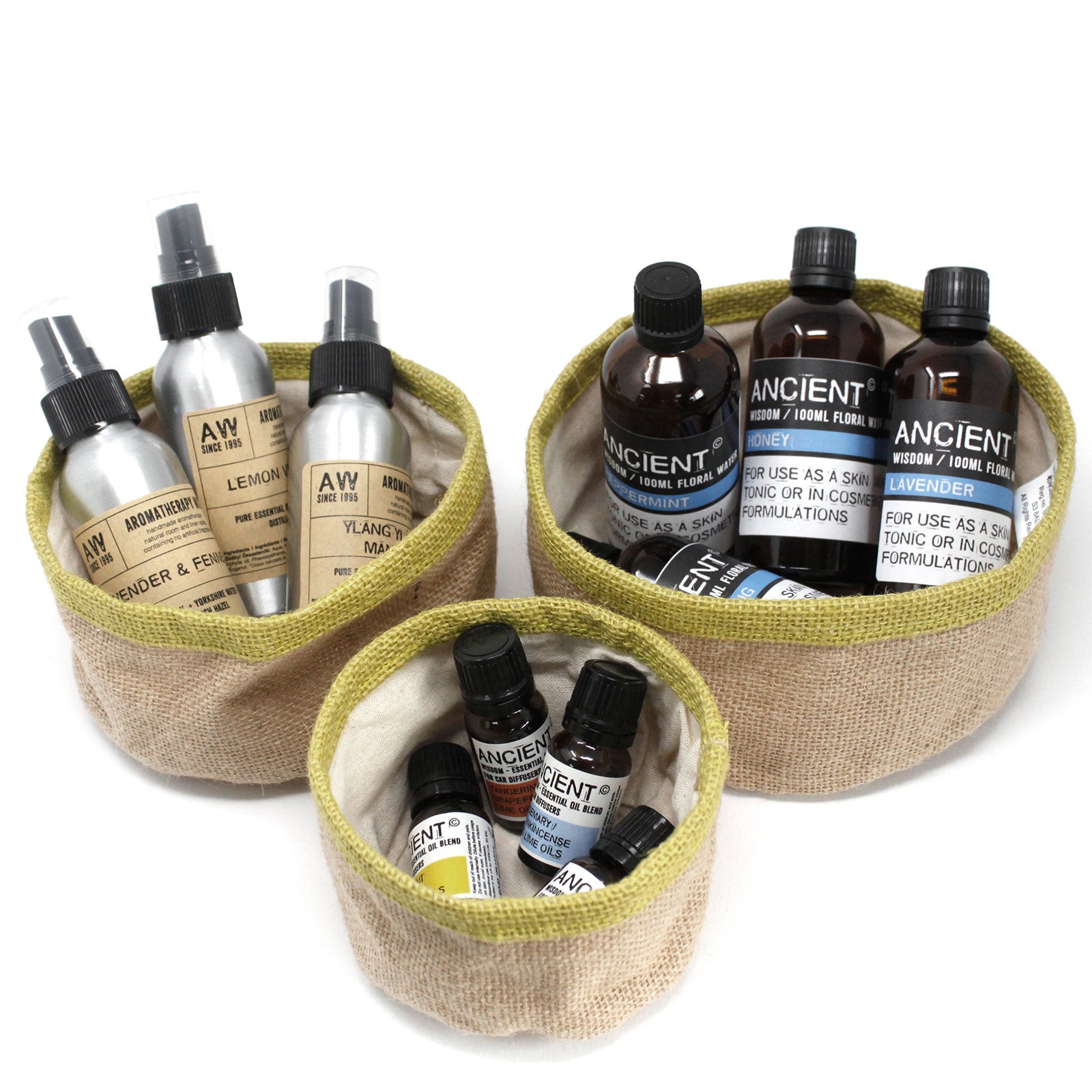 Set Of 3 Natural Jute Baskets