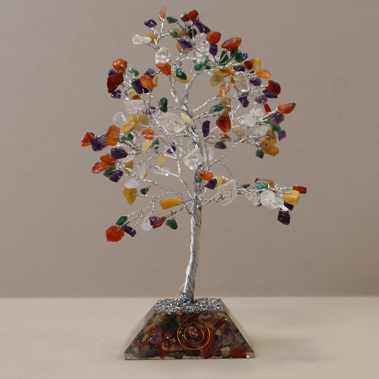 Multi Gemstone Tree With Organite Base