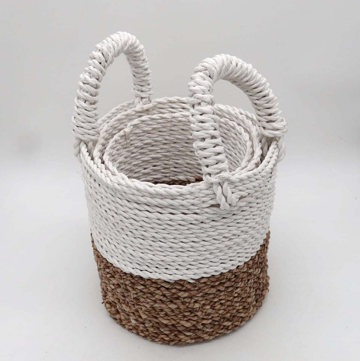 Seagrass Set Of 3 Baskets - Artfully Curated Creations and identify whats in the image
