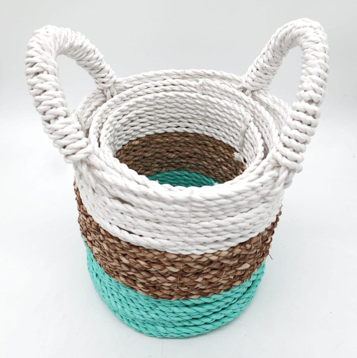 Seagrass Set Of 3 Baskets - Artfully Curated Creations and identify whats in the image