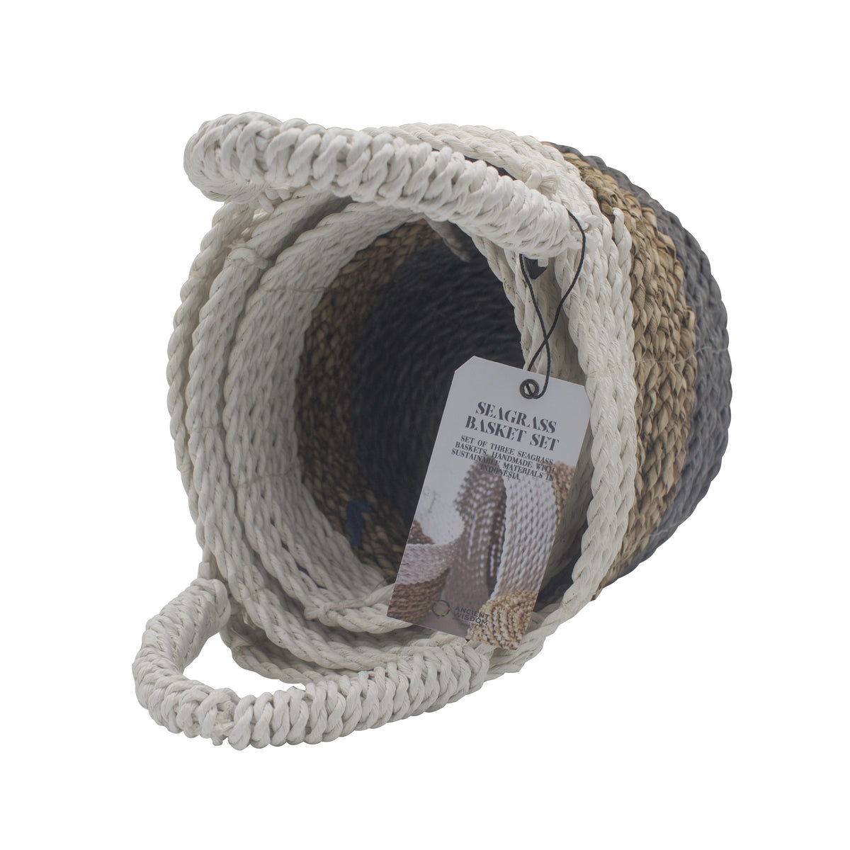 Seagrass Set Of 3 Baskets - Artfully Curated Creations and identify whats in the image