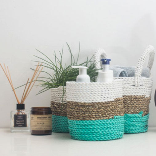Seagrass Set Of 3 Baskets - Artfully Curated Creations and identify whats in the image