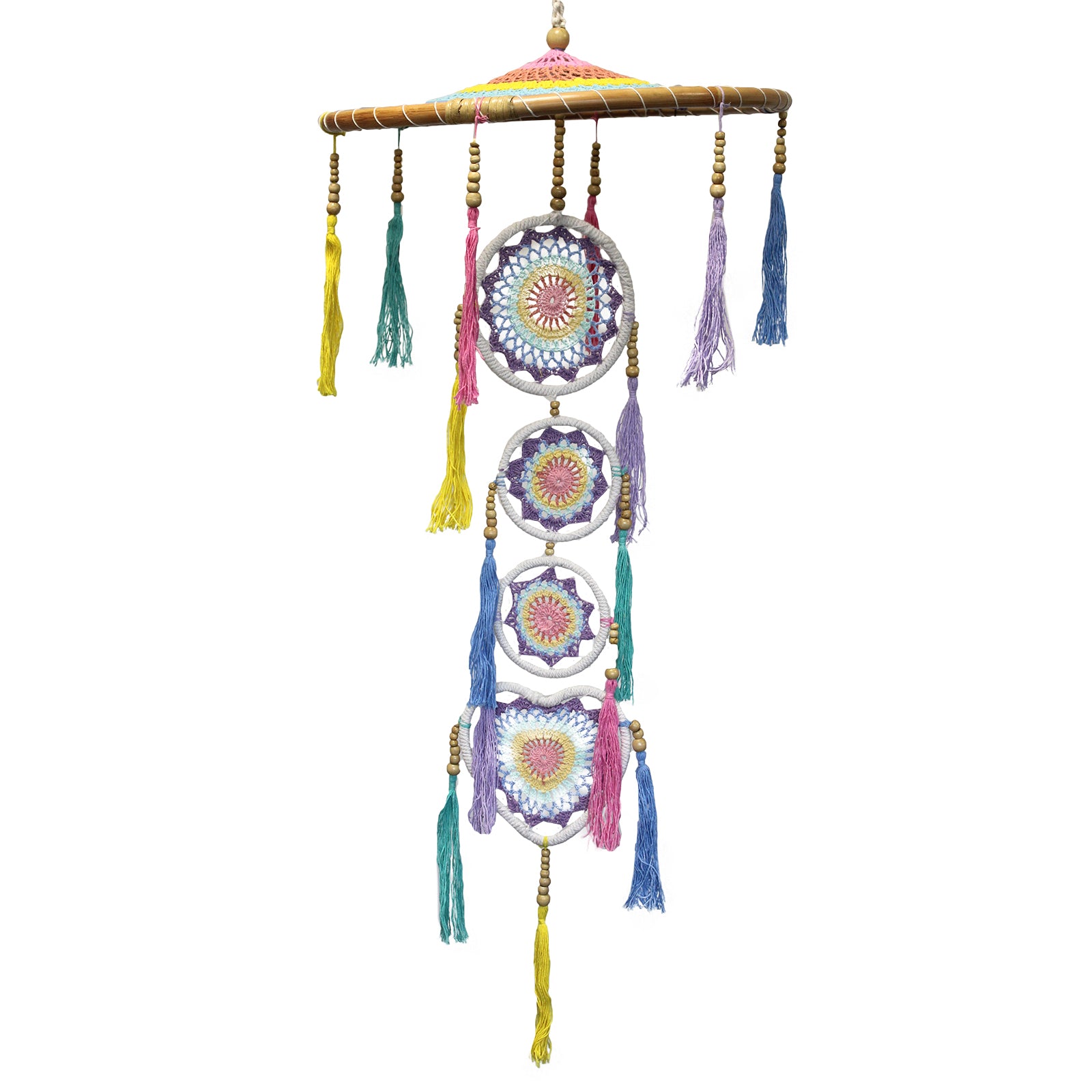 Large Pastel Rainbow Dream Catcher