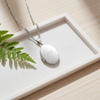 Personalised Sterling Silver Oval Locket | Engraved Name & Photo Keepsake Gift Box
