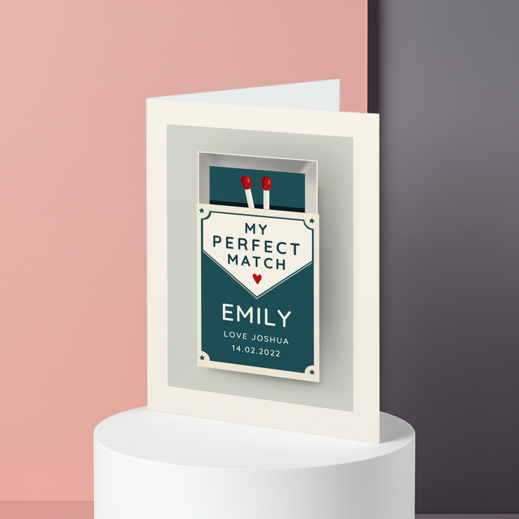 Personalised “My Perfect Match” Valentine’s Card | A Cute & Thoughtful Keepsake - Artfully Curated Creations and identify whats in the image