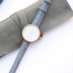 Personalised Ladies Handcrafted Watch By Anaii | Modern Font Engraving | A Personal Gift