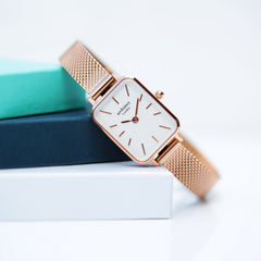 Personalised Ladies Lillie Handcrafted Watch By Architect London | Modern Font Engraving | A Personal Gift