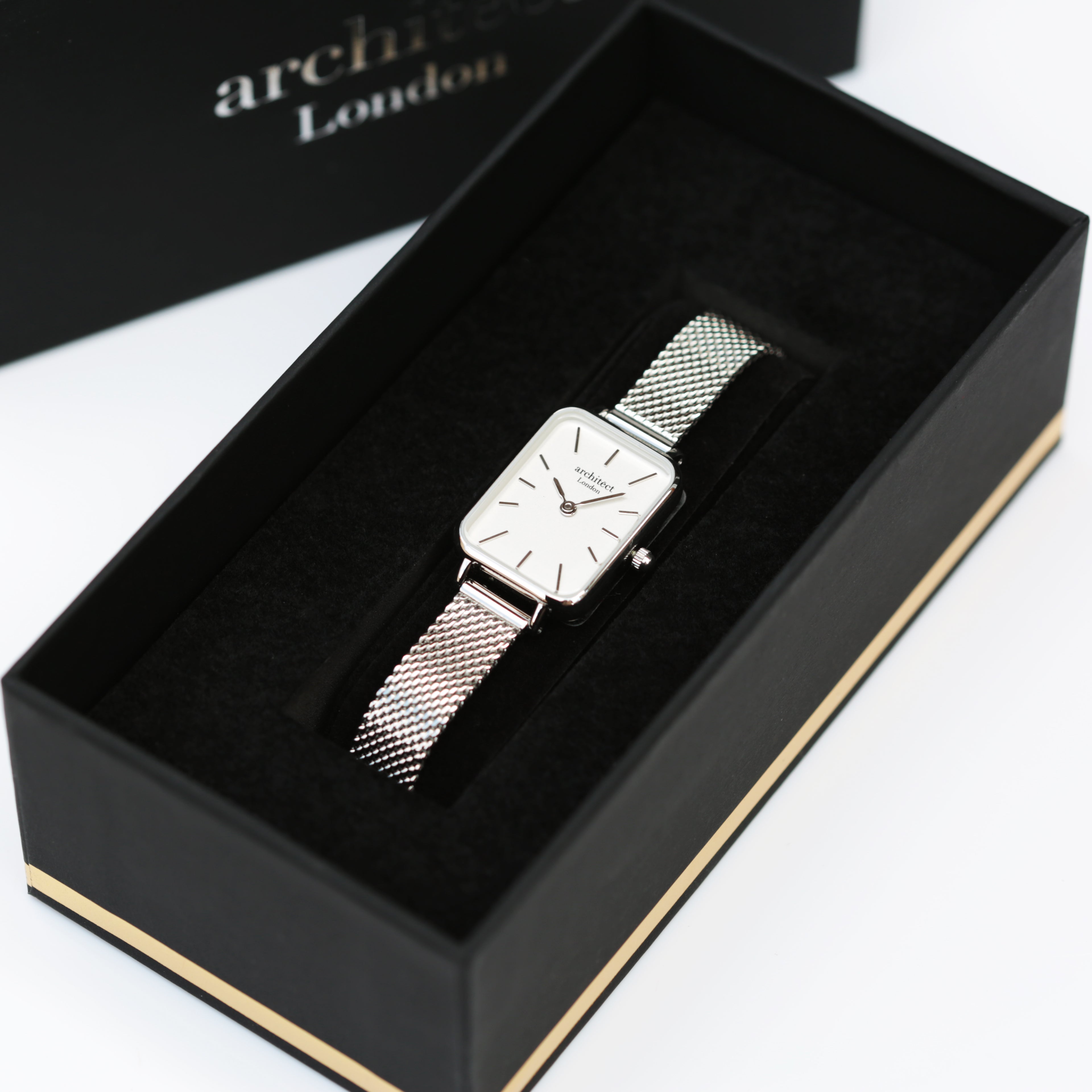 Personalised Ladies Lillie Handcrafted Watch By Architect London | Modern Font Engraving | A Personal Gift