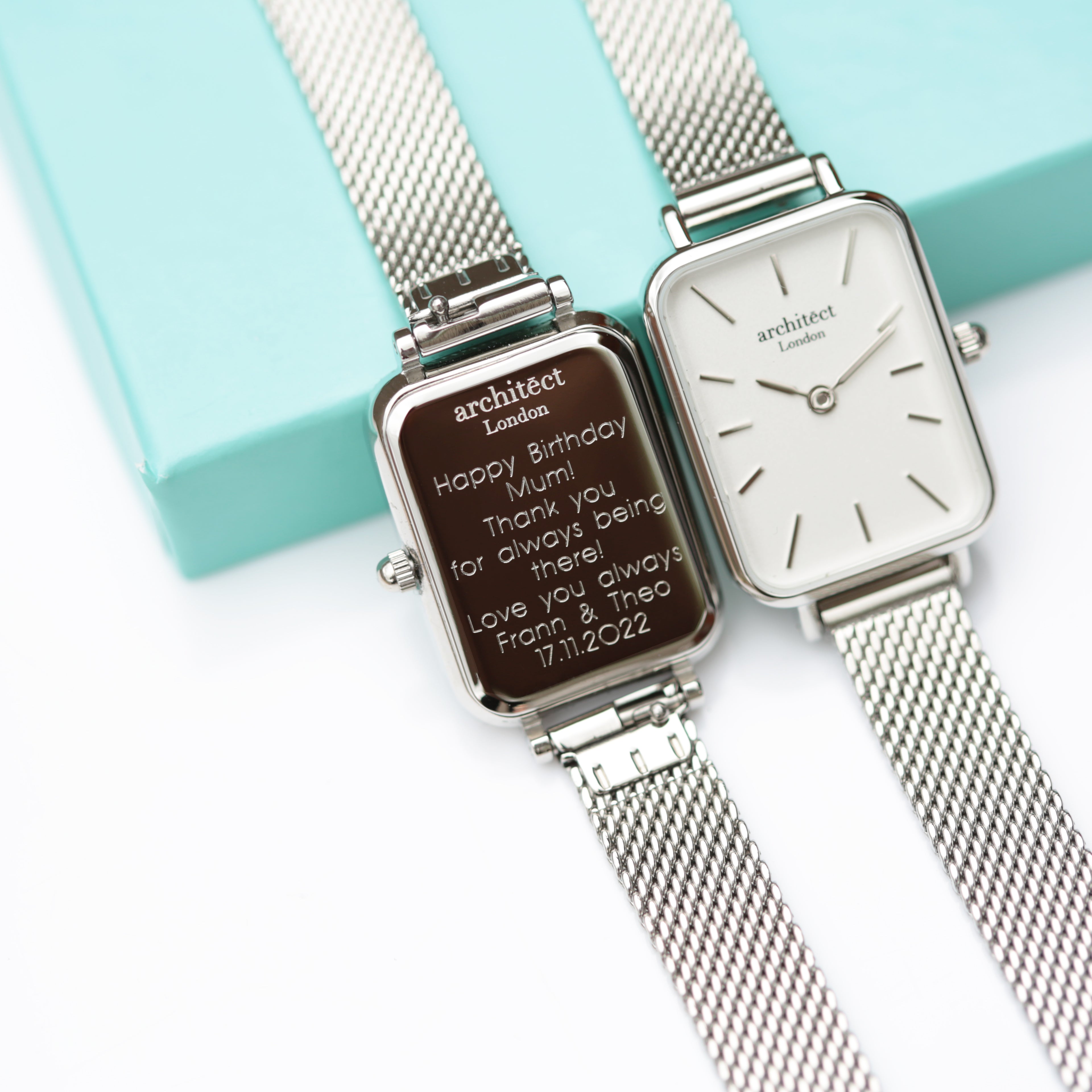 Personalised Ladies Lillie Handcrafted Watch By Architect London | Modern Font Engraving | A Personal Gift