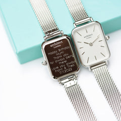 Personalised Ladies Lillie Handcrafted Watch By Architect London | Modern Font Engraving | A Personal Gift