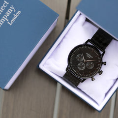 Personalised Men's Motivator Luxury Handcrafted Watch By Architect London | Modern Font Engraving | A Personal Gift
