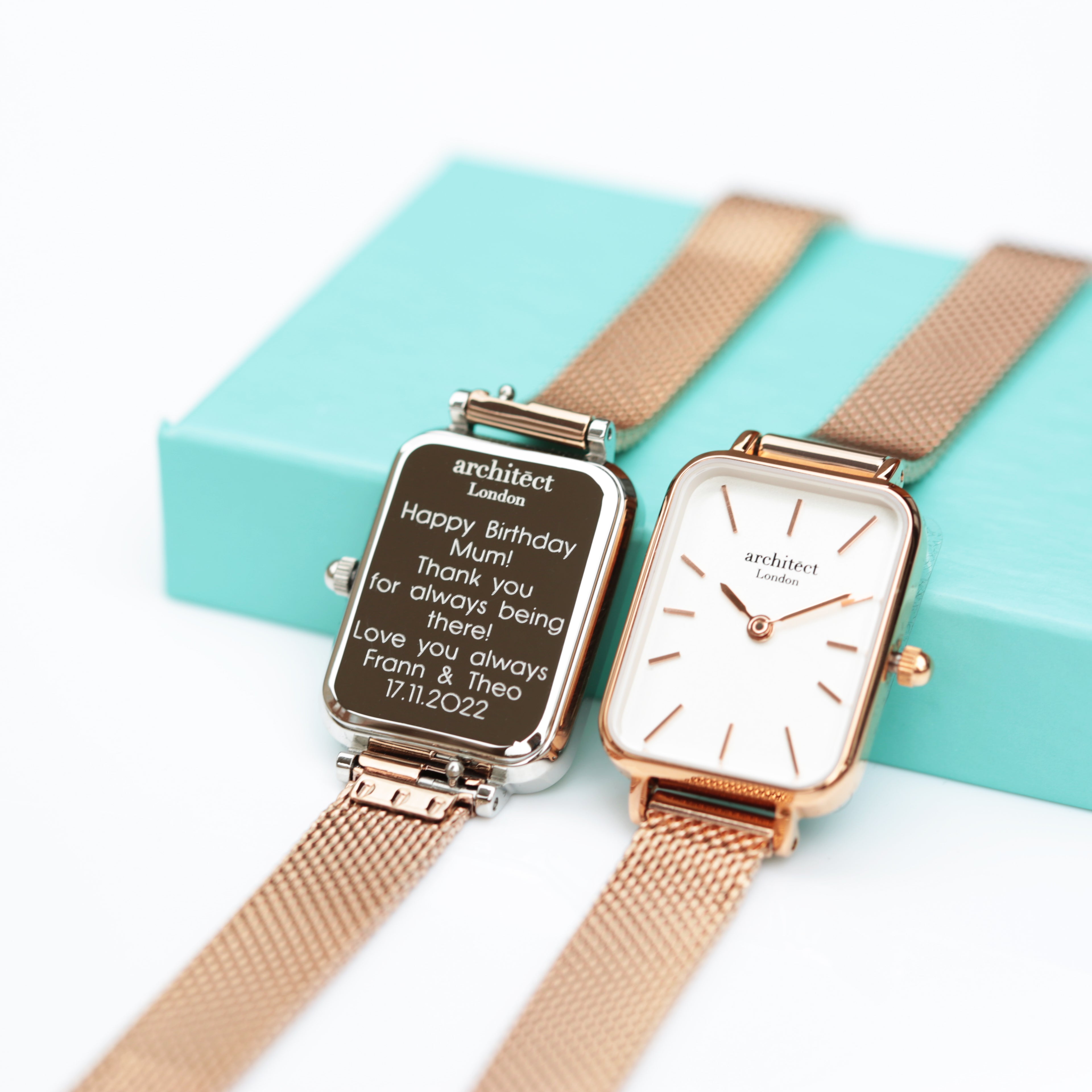Personalised Ladies Lillie Handcrafted Watch By Architect London | Modern Font Engraving | A Personal Gift