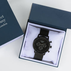 Personalised Men's Motivator Luxury Handcrafted Watch By Architect London | Modern Font Engraving | A Personal Gift