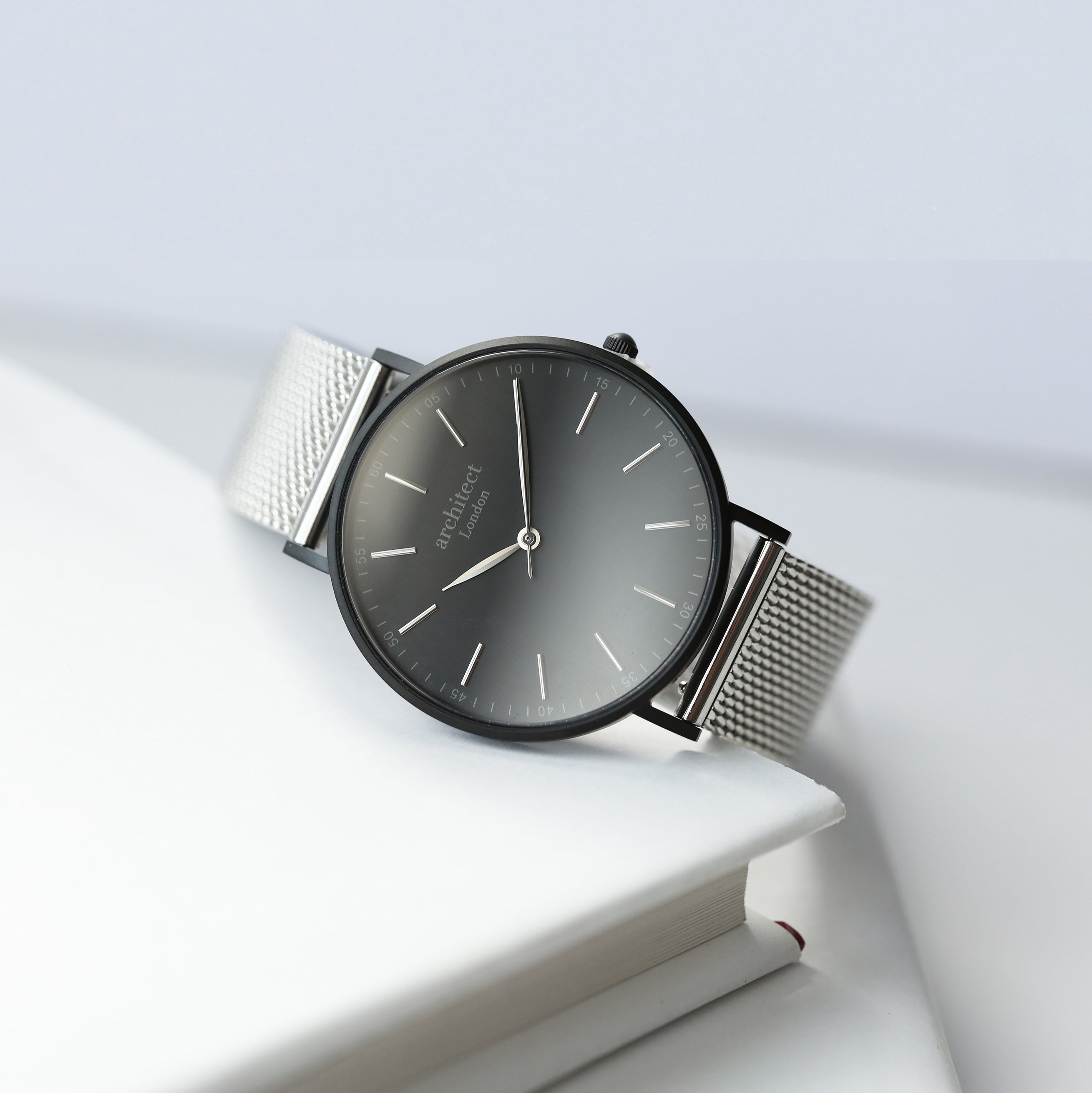 Personalised Men's Handcrafted Watch By Architect London | Modern Font Engraving | A Personal Gift