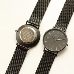 Personalised Men's Handcrafted Watch By Architect London | Modern Font Engraving | A Personal Gift
