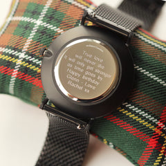 Personalised Men's Handcrafted Watch By Architect London | Modern Font Engraving | A Personal Gift