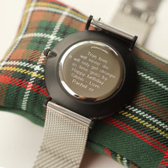 Personalised Men's Handcrafted Watch By Architect London | Modern Font Engraving | A Personal Gift