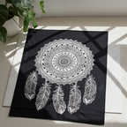 Black & White Double Bed Spread / Wall Art - Dream Catcher