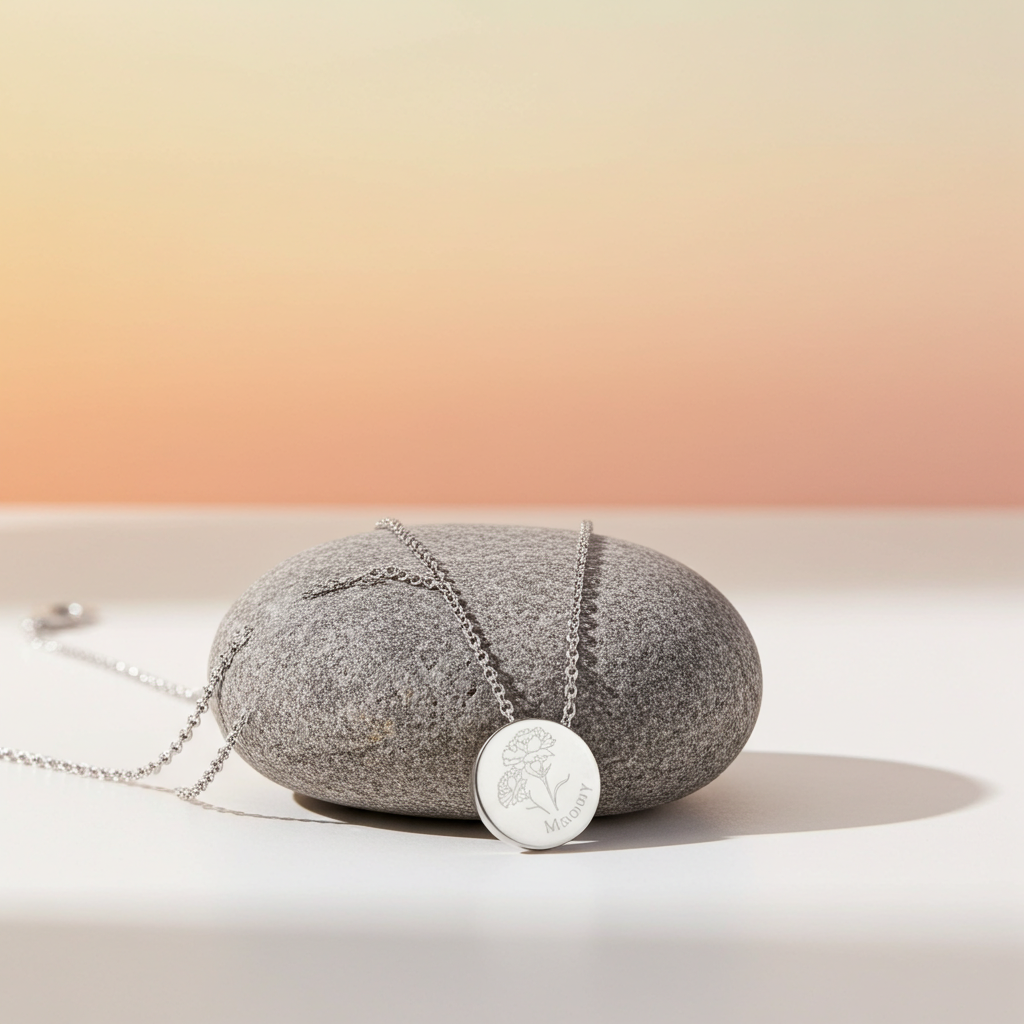 Personalised Birth Flower Necklace And Box | A personal gift