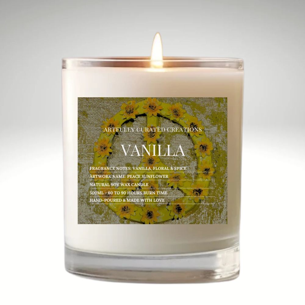 Art Candle Original Clay Artwork Scented Soy Wax in clear glass, Handmade Gift, Wedding Favour, Elegant Home Décor Candle, Luxury Party Bag