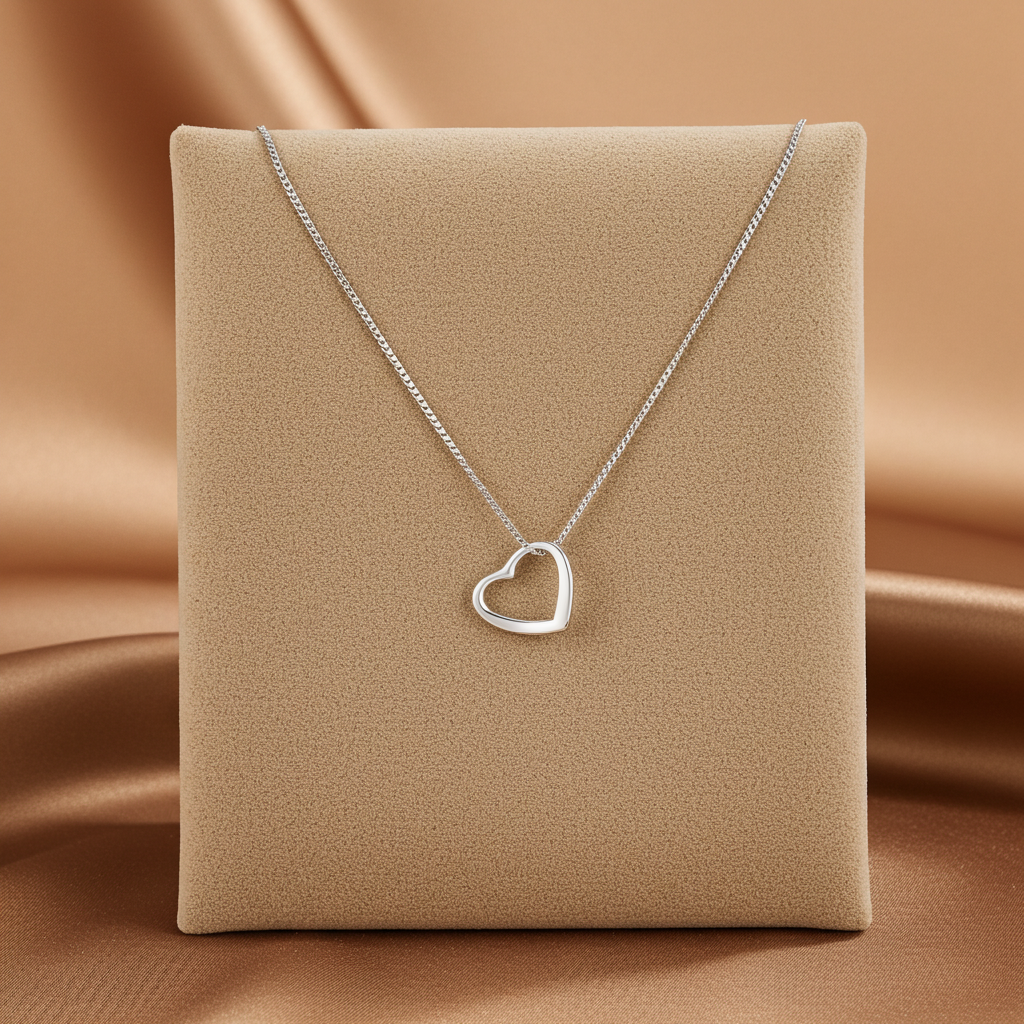 Personalised ‘Love You’ Silver Necklace | Engraved Sentiment Card & Gift Box - Artfully Curated Creations and identify whats in the image