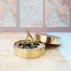 Personalised Handcrafted Nautical Sundial Compass | Modern Font Engraving | A Personal Gift