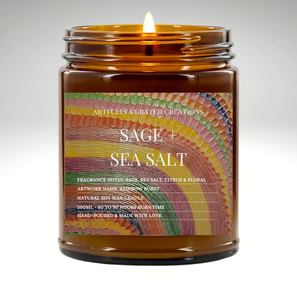 Art Candle Original Clay Artwork Scented Soy Wax in Amber Jar, Handmade Gift, Wedding Favor, Unique Home Décor Candle, Luxury Party Bag Gift - Artfully Curated Creations and identify whats in the image