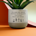 Personalised Floral Flecked Ceramic Plant Pot | A Beautiful Gift for Any Occasion