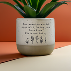 Personalised Floral Flecked Ceramic Plant Pot | A Beautiful Gift for Any Occasion