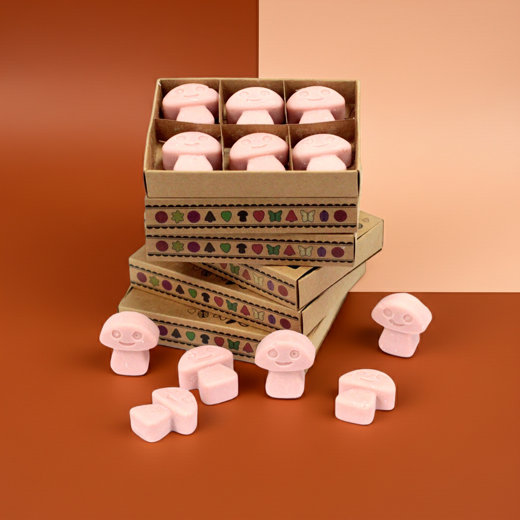 Mushroom Shaped Scented Box of 6 Wax Melts