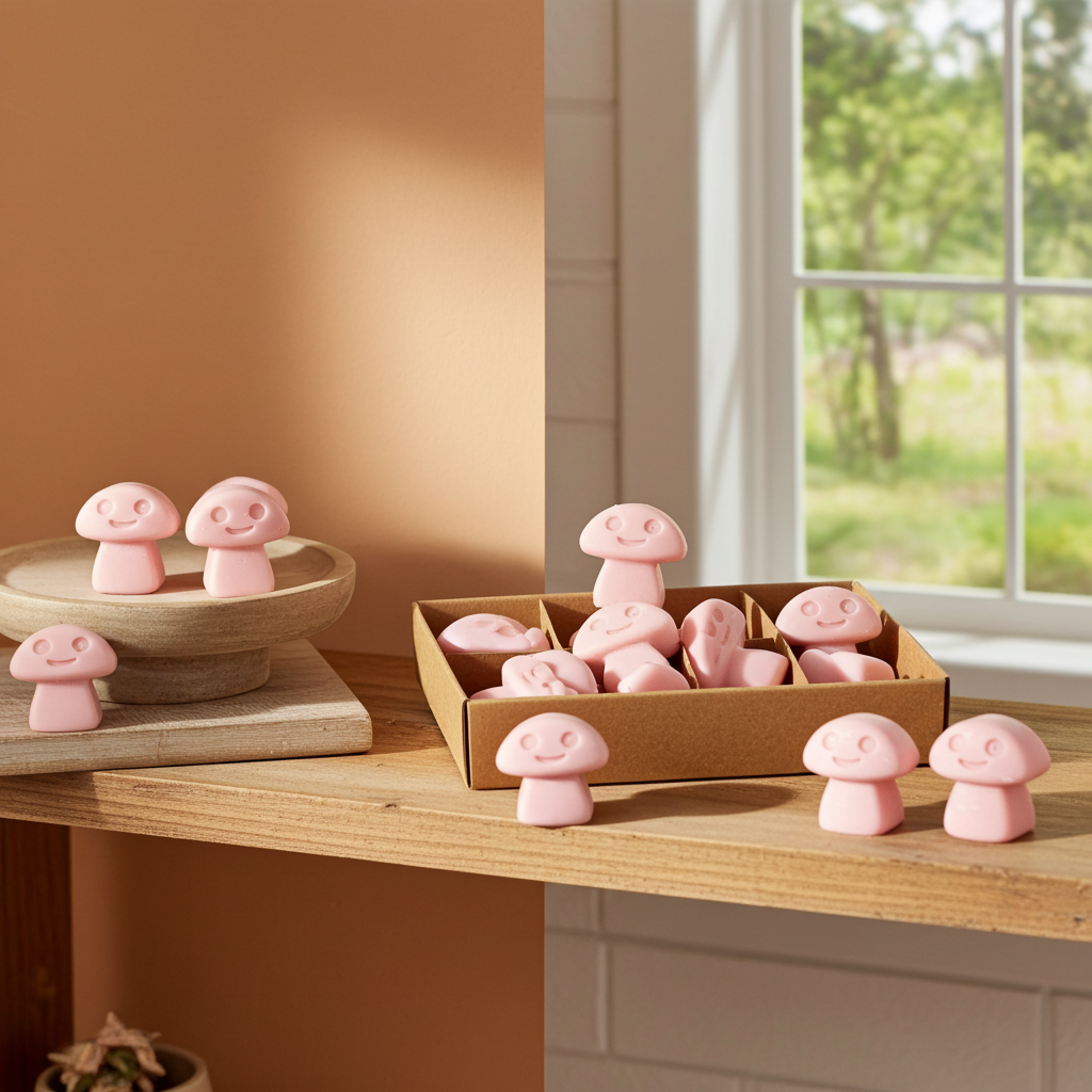 Mushroom Shaped Scented Box of 6 Wax Melts