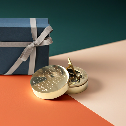 Personalised Handcrafted Word Search Sundial Compass | Modern Font Engraving | A Personal Gift