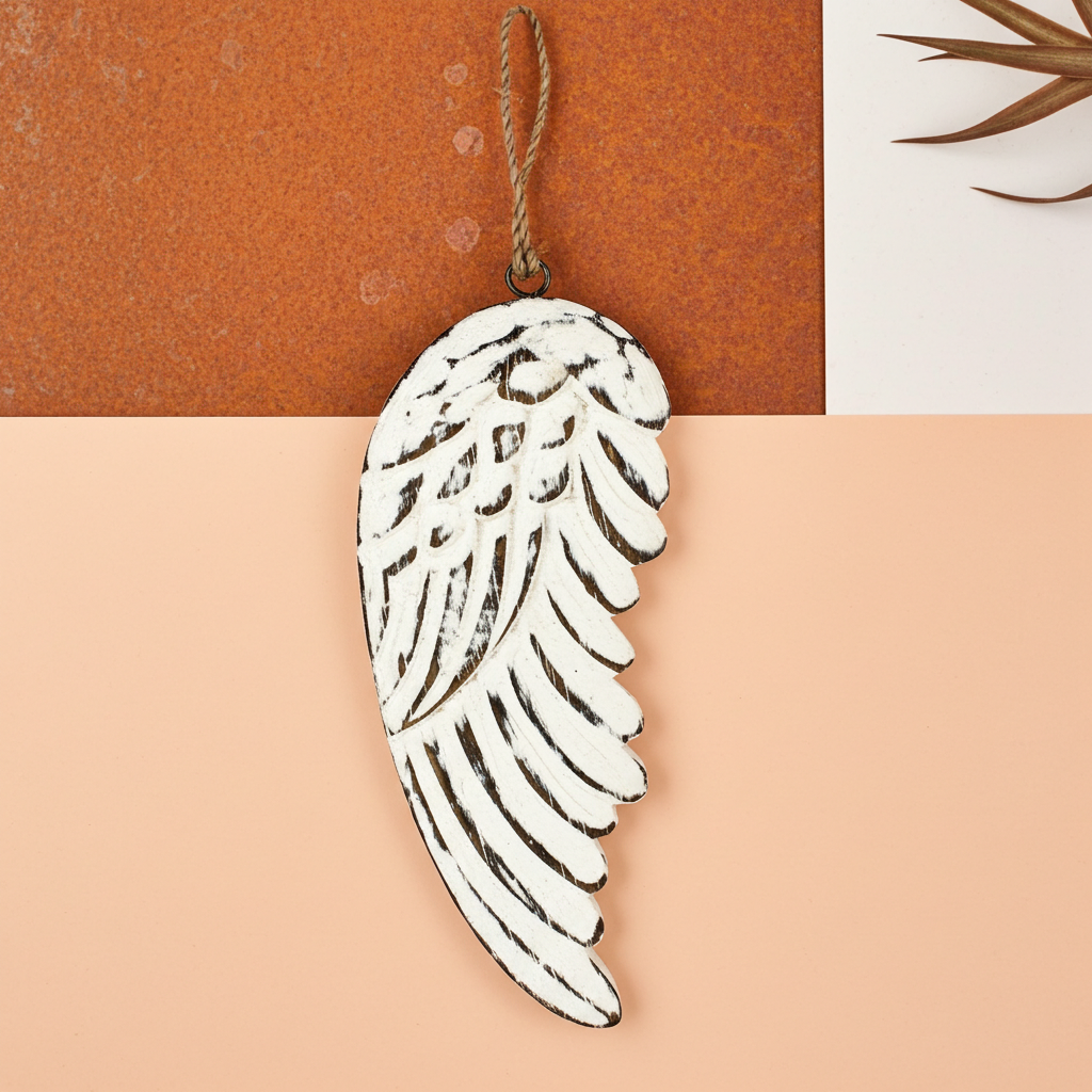Hand Crafted 18cm Small Angel Wing - Artfully Curated Creations and identify whats in the image