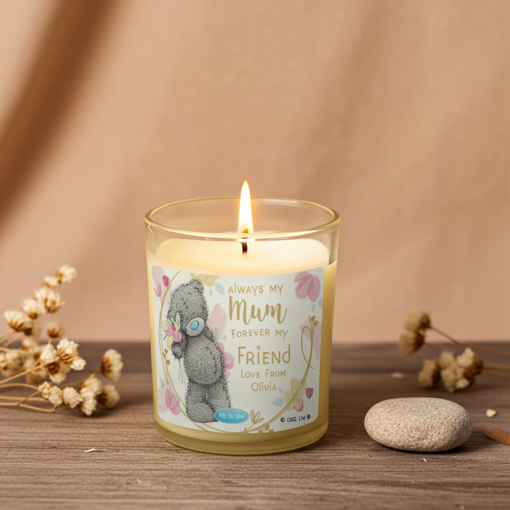 Me to You ‘Forever My Friend’ Personalised Vanilla Candle | A Heartfelt Gift for Mum - Artfully Curated Creations and identify whats in the image