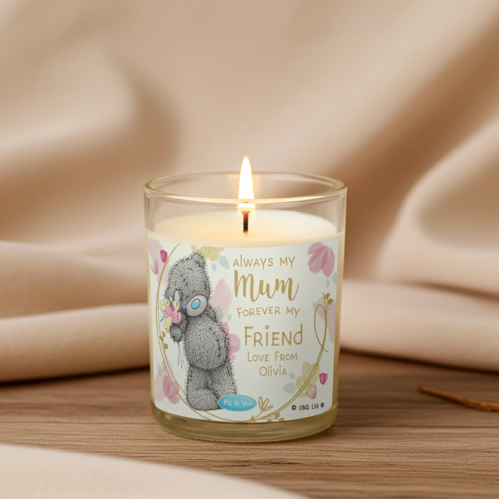Me to You ‘Forever My Friend’ Personalised Vanilla Candle | A Heartfelt Gift for Mum - Artfully Curated Creations and identify whats in the image